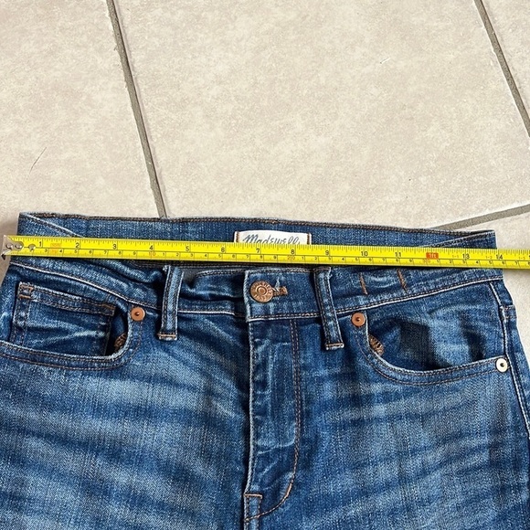 Madewell High Riser Skinny Jeans Torn-Knee Medium Wash Size 27 - Picture 11 of 15